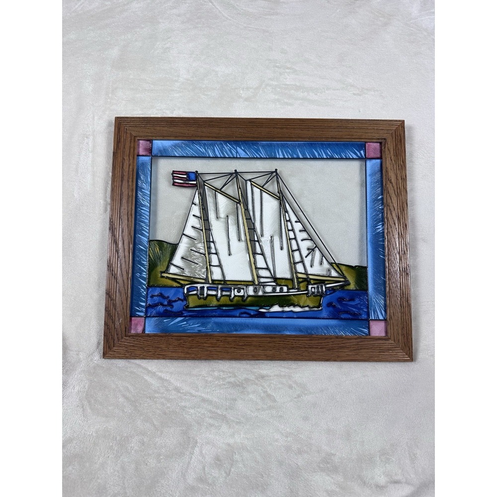 Open Windows Salida, Colorado Hanging Glass Window Panel Sun Catcher Sailboat